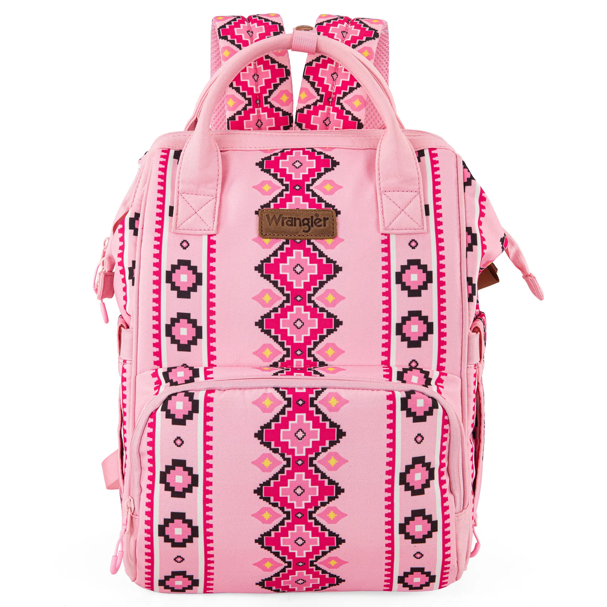 Wrangler Aztec Backpack for Women Casual Daypack Travel Bags with Side Bottle Pockets
