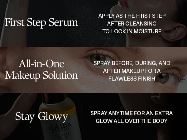 [OFFICIAL d'Alba] White Truffle First Spray Serum - Authentic Face Glow Serum - Lightweight & Vegan Korean Serum Face Spray (1.69 fl oz)