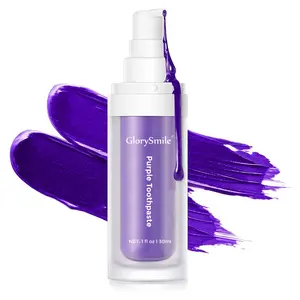 GlorySmile Dental Purple Toothpaste for Teeth Whitening, Tooth Stain Removal, Tooth Paint Booster for Brightness and Reduce Yellowing after two weeks of treatment