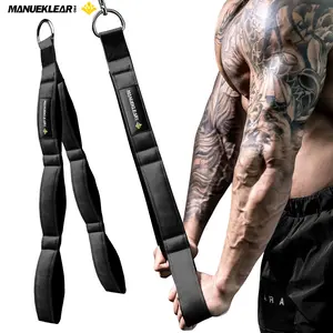 MANUEKLEAR Tricep Rope Cable Attachment Handles, Greater Range of Motion, Tricep Pull Down Rope for Push Downs, Crunches, Facepulls for Professional Gym