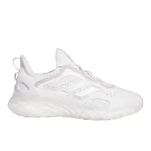 adidas Womens Web Boost Lace Up Sneakers Shoes Casual - White