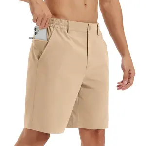 Men's Quick Dry Stretch Golf Shorts 9" Inseam Lightweight Casual Work Shorts with 3 Pockets
