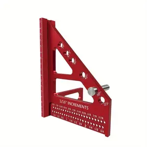 3D Multi-angle Measuring Ruler, Precision Woodworking Square Protractor, 22.5-90 Degree & Miter Triangle Ruler for Engineer Carpenter and Craftsmen Tool