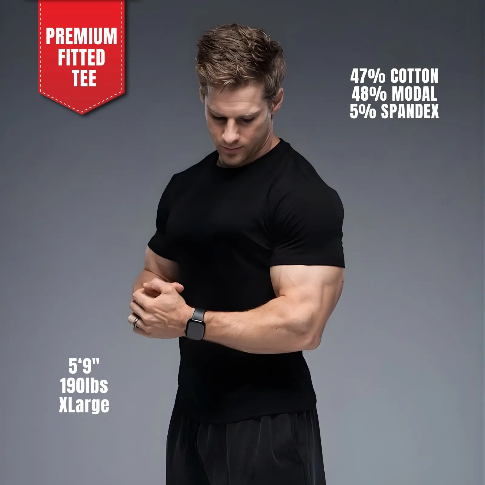 EKKO Premium Modal Cropped Fitted Blank Short Sleeve Shirt