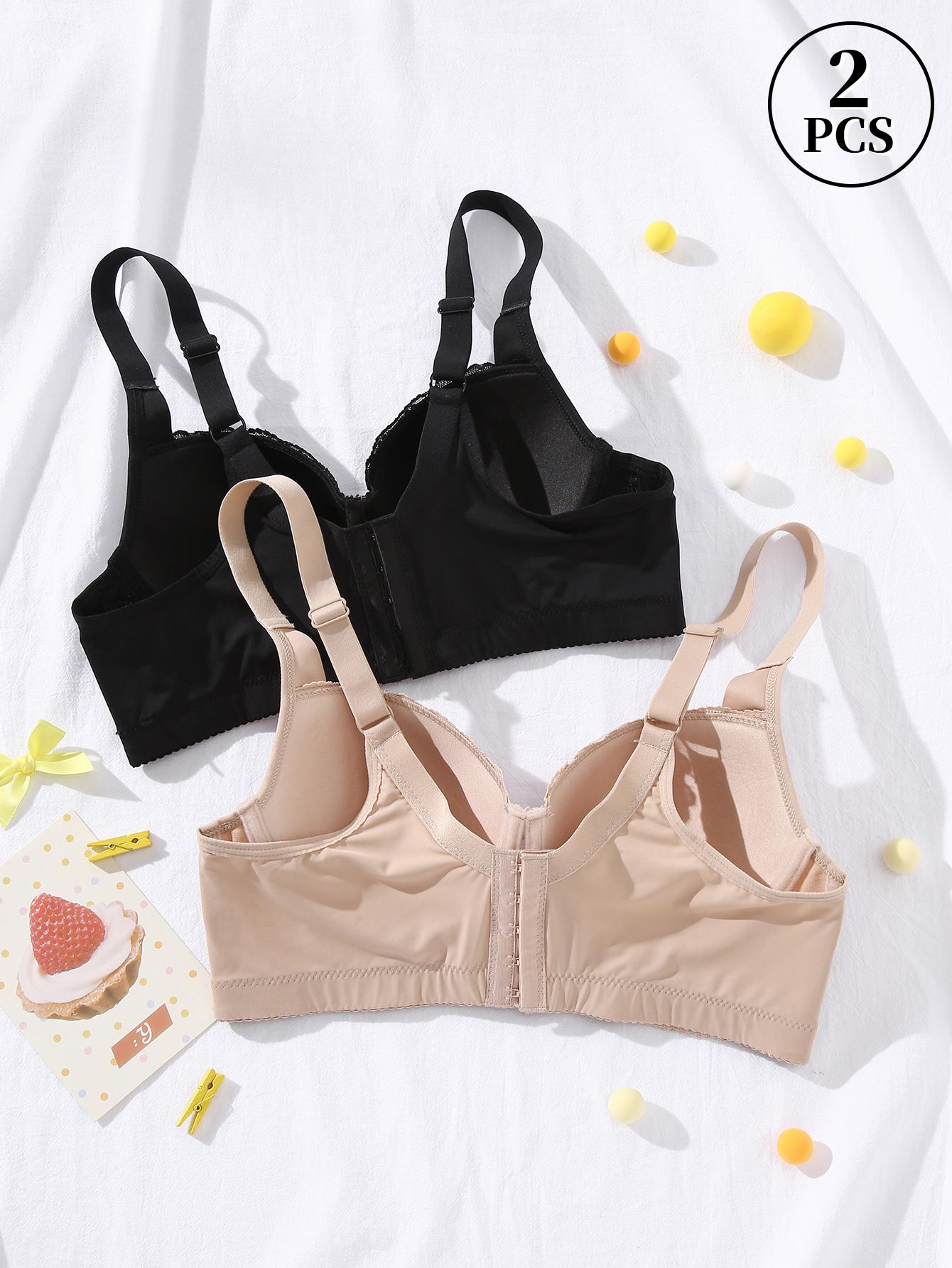 Mimilemon Elegant Lace Push up Bra 2PC Non-Removable Padded Cups Underwire Breathable Fabric All-Day comfortable Women's Wear Classy Fit Style Everyday Womenswear Womenswear Bridal Womenswear Close Comfort Bra full cup bra mermaid  lace