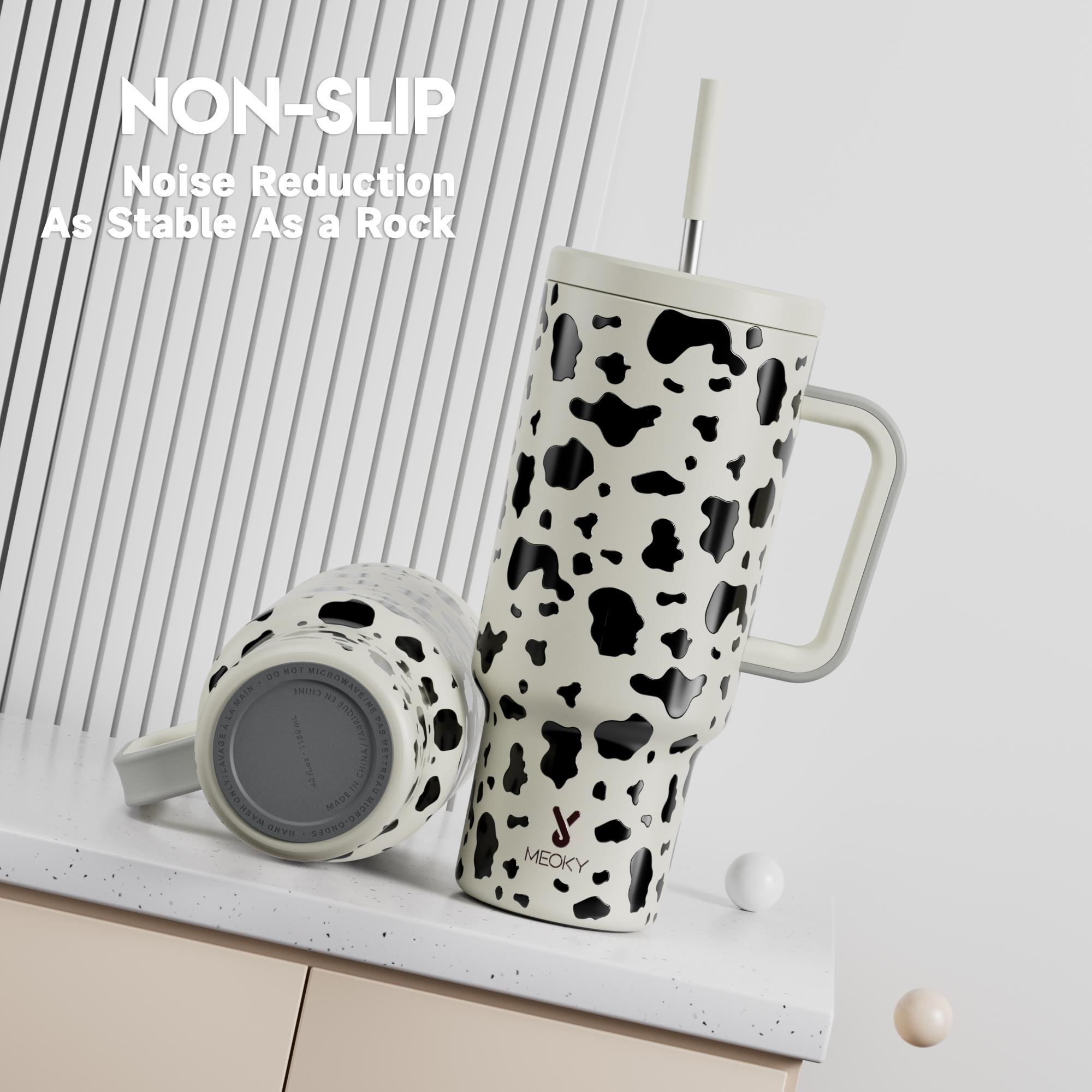 Meoky 40oz Reusable Food Grade Stainless Steel Cup for School, Outdoor, Office, Portable Leak-proof Car Thermos Cup, Keeps Cold for 24 Hours, Perfect as a gift, Insulated Travel Drinkware Tumbler