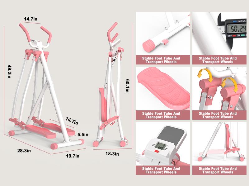 HOTWAVE Home SpaceWalker, provides zero-impact exercise for the hips, legs, and abdomen; fitness equipment, home fitness stepper, walking trainer, portable walking machine SpringStatements