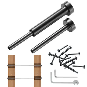 VEVOR 40 Pack Invisible Cable Railing kit,  , T316 Stainless Steel 1/8" Invisible Receiver and Swage Stud End for Cable Railing, Swage Tensioner 1/8" for Wood/Metal Post, Cable Railing Hardware, Black