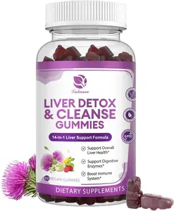 Liver Cleanse Detox & Repair Gummies- New Formula Liver Support Supplement with Milk Thistle Silymarin,Dandelion, Artichoke Extract & Elderberry - No Sugar, Liver Health Supplement - 60 Vegan Gummie