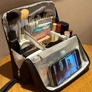 This versatile and spacious vertical cosmetic bag, Makeup Organizer Pouch, can also be used as a stationery storage case, with multiple compartments for better organization.