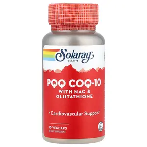 Solaray PQQ CoQ-10 with NAC & Glutathione, 30 VegCaps Solaray PQQ CoQ-10 with NAC & Glutathione, 30 VegCaps