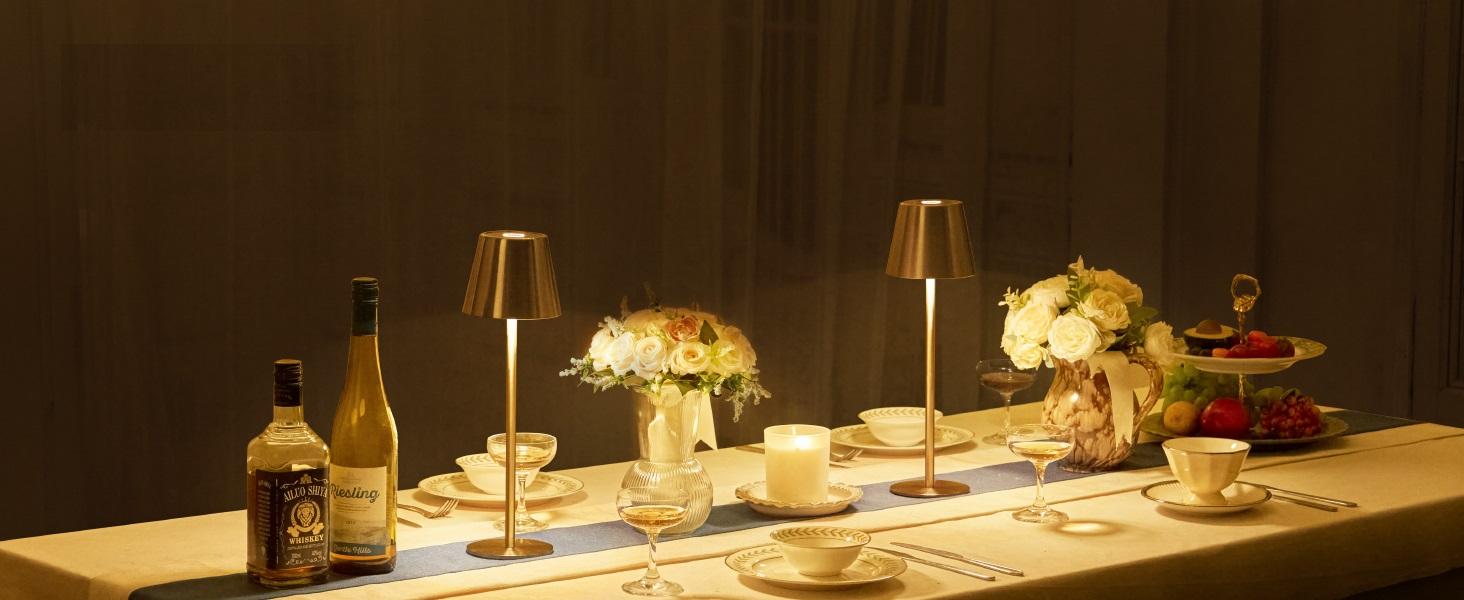 Cordless Table Lamp Portable USB Rechargeable Desk Lamp Adjustable Height Tricolor Temps Stepless Dimming Touch Control Night Light for Bedroom Cafe Outdoor