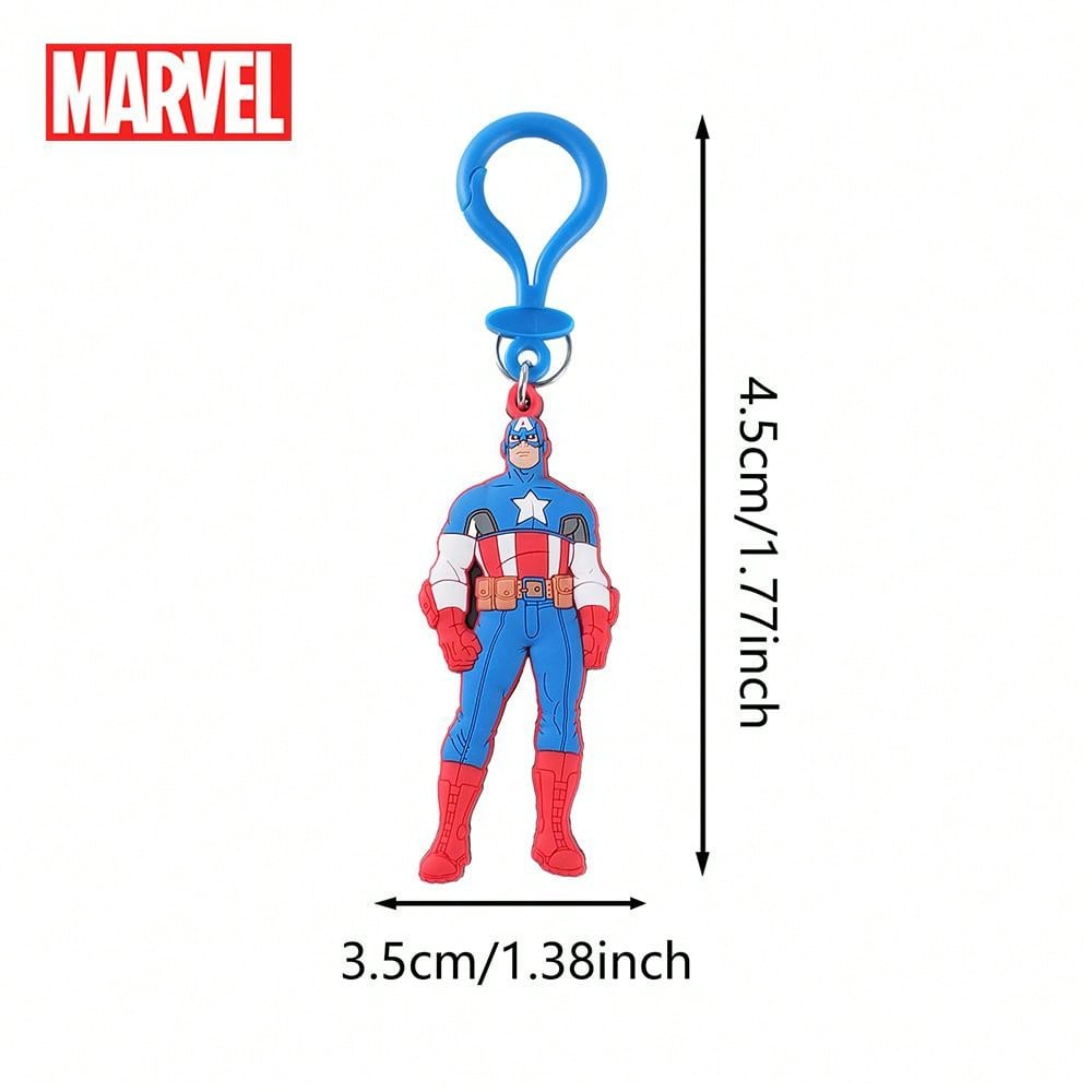 Marvel Captain America Keychain 1Pc Officially Licensed 3D Figurine Bag Clip Charms PVC Suitable Fans Gift Backpack Decor Steven Rogers