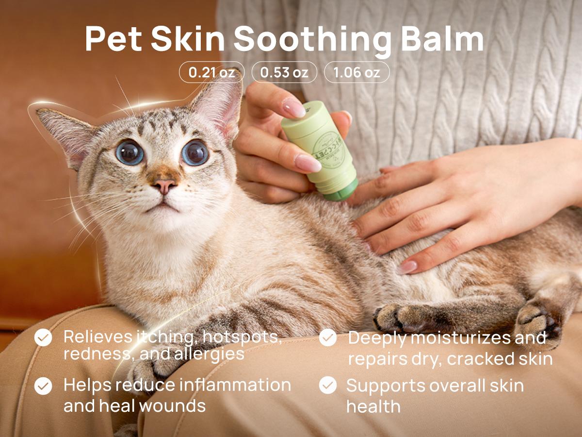 【SpringGlowUp】HICC PET Skin Balm for Dogs & Cats - Soothes Itching & Irritation, Prevents Infection,  All-Natural Moisturizer for Dry Itchy Skin, Lick-Safe Allergy & Hot Spot Treatment, Calming & Protective
