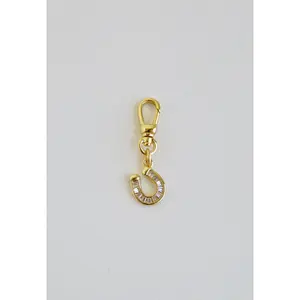 Manifest Luck, Protection & Prosperity - Diamond Horseshoe Charm with Swivel Clasp