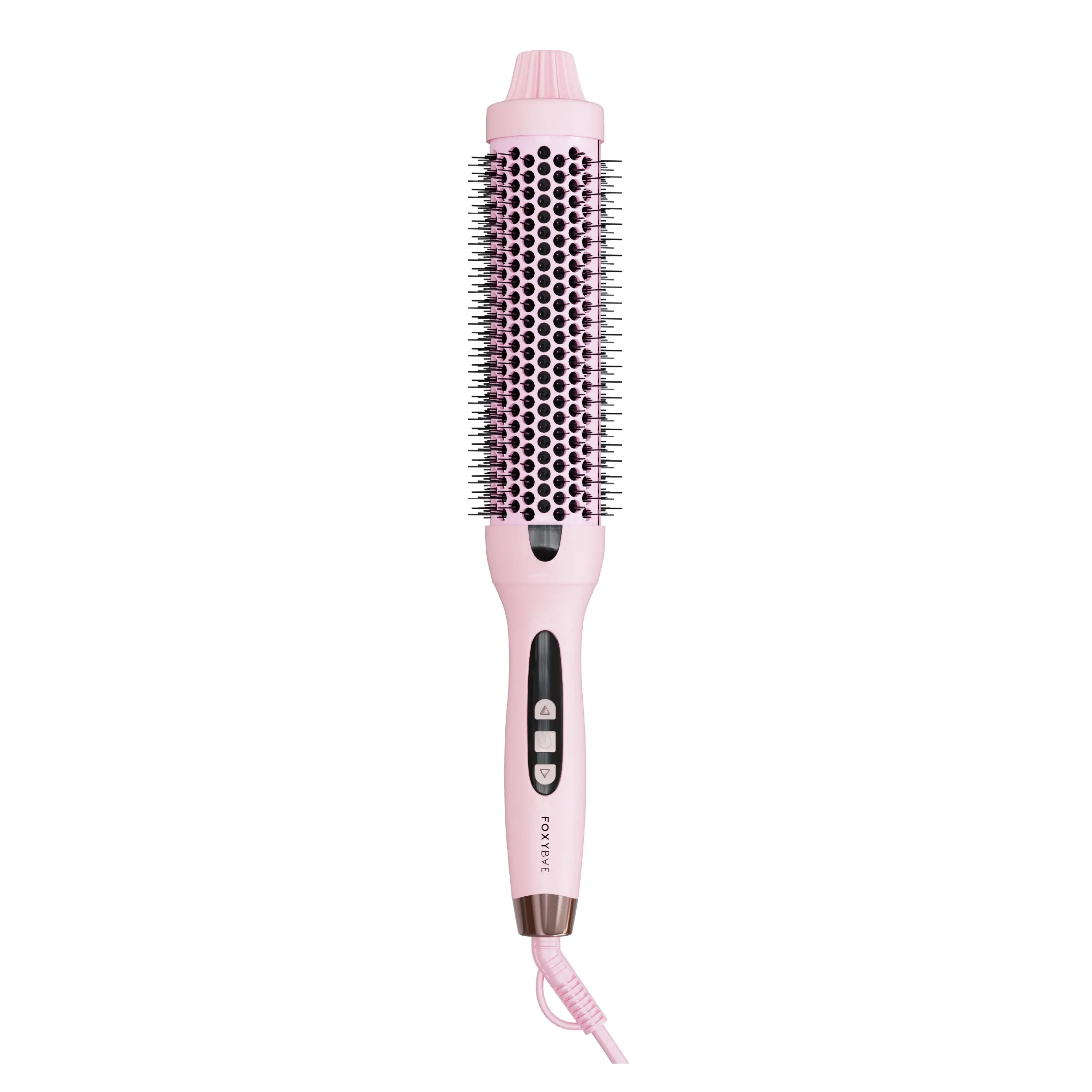 FoxyBae Hottie Hot XL Long Barrel Heated Round Brush – 1.5”+ 1.7" Thermal Round Brush for Volume & Smooth Finish – Tourmaline Ceramic – Adjustable Digital Heat