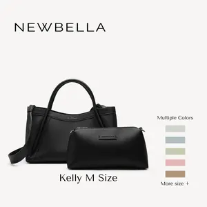 NEWBELLA Kelly M – Upgraded Version  2 PCS Set Top Handle Bag/ PU Leather/Collection Kelly L /kelly M Magnetic Closure, No Internal Compartments, 2025 , Vegan Leather,day gift, Magnetic Closure, Ideal for Office, Perfect for Fashionistas,FallFreshness