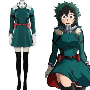 Midoriya Izuku Cosplay Costume My Hero Academia Inspired Green Hero Suit for Anime Conventions Halloween Photoshoots