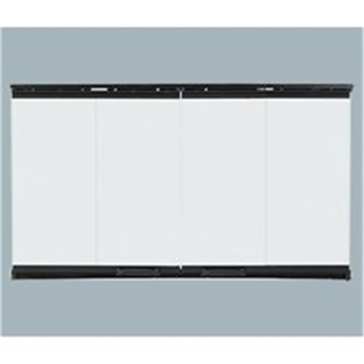 212 MAIN DM8042 Original Bi-Folding Glass Doors with Trim, Black & White, Building Code Agency Compliant, Decorative Finish, Side-Opening Design, Easy Installation