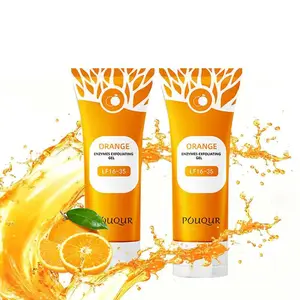 Orange Exfoliating Gel, Moisturizer Face Body Scrub Gel,Deep Cleansing Moisturizing Facial Exfoliator,Natural Orange Peeling Gel Face Scrub