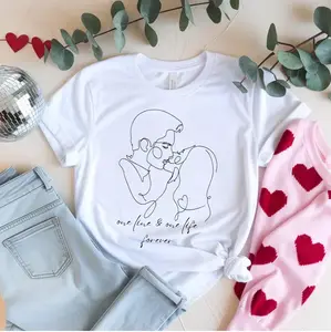 Valentines Day Kissing Tee, Couple Match Outfit