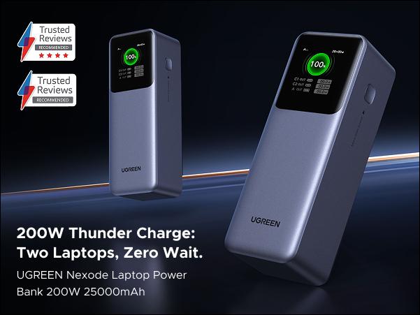 UGREEN 20000mAh 130W Power bank ,25000mAh 200W, 12000mAh 100W Fast Charging Powerbank, 65W Charger PD Super Fast Charging For iPhone 17/16/Macbook Air/Pro Lenovo Laptop, with LED Display Screen, TikTokShopBlackFriday ,Tiktokshopstockup