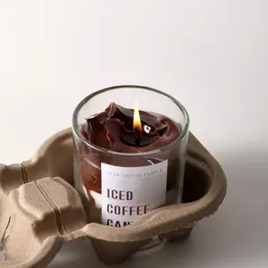 High-end jarred coffee matcha scented candle, home fragrance, natural plant extracts, smokeless soy wax. Perfect for birthday parties, Valentine's Day, Ramadan, Easter, Christmas, New Year, and as a thoughtful gift.