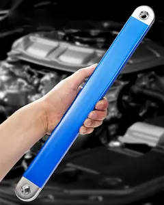 2026 New Offset Extension Wrench Set, 15Inch Tight Reach Ratchet Wrench with 1/4", 3/8", 1/2" Square Drive Adapters, Heavy Duty Steel Extension Wrench