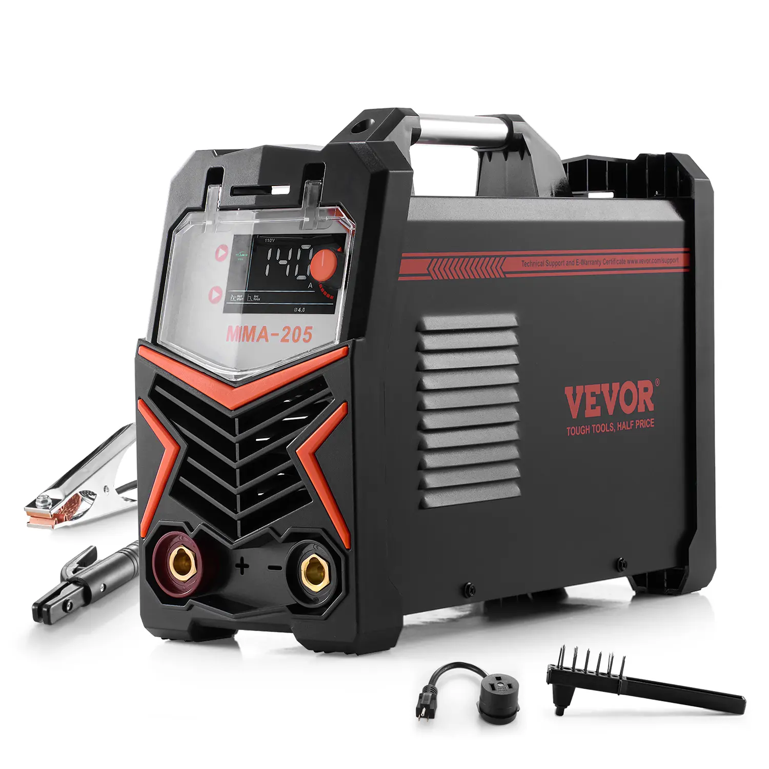 【Summerfinds】VEVOR 205A 2-In-1 Portable Digital Aluminum TIG Welder - 110&220V Dual Voltage IGBT Inverter Stick Welding Machine with Large LED DisplayLift TIG/MMAHot Start Arc Force, Portable Welding Machine, Digital Welding Machine