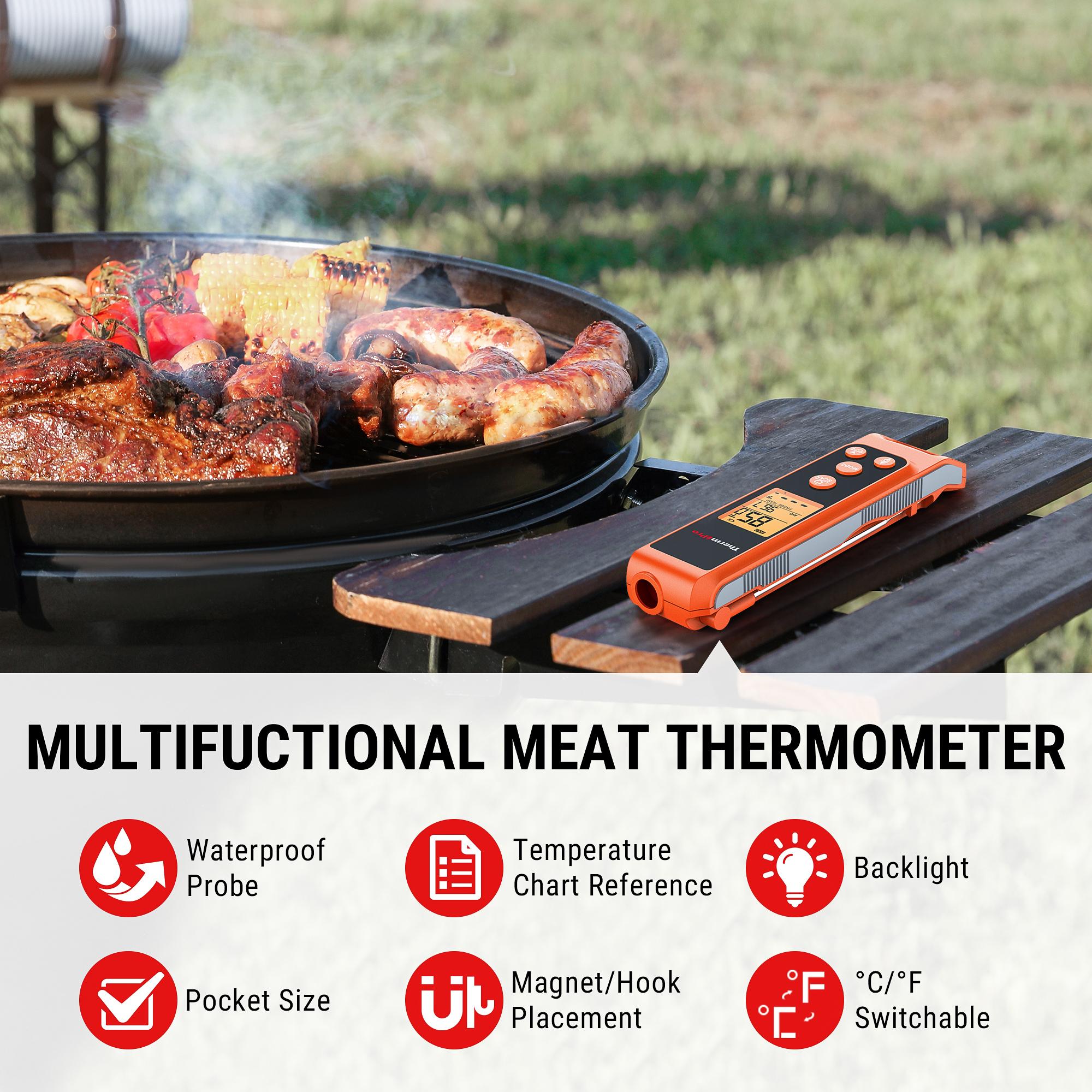 Specialty Kitchen Utensils– ThermoPro 2-in-1 Instant Read + Infrared Thermometer with Meat Probe, Non-Contact Laser for Cooking, Kitchen, HVAC, Pool, Measuring Utensils(Not for Human) Food Grill