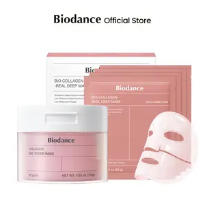 [Biodance Official] Collagen All day Firming DuoㅣBio-Collagen Real Deep Mask & Collagen Gel Toner Pads, Hydrating Moisturizing Dewy Skin, Double Glow Skincare