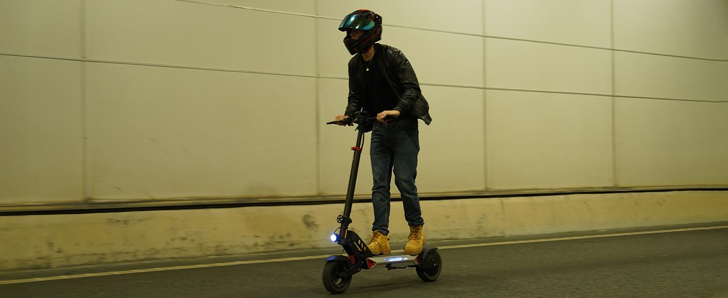 【Adventure Sport】Electric Scooter, 330LBS Max Load, 34/39 Miles Max Range, 28/32 Mph Top Speed, 1000W Powerful Motor, 10'' Off-Road Tires Scooter Electric with APP-Large Size(Sliver)