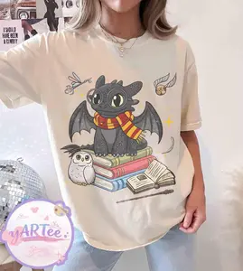T00thless Gryffindor Shirt, Dragon Wizard Tee, Cute Fantasy T-shirt, Dragon Lover Gift, Wizrding World Shirt, Casual Cool, For