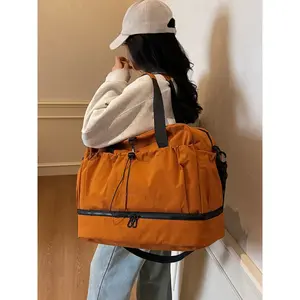 Fashionable New Four-Level Universal Large Capacity Travel Bag, Zipper Duffel Bag, Waterproof Dry and Wet Separation Gym Tote for Men and Women, Portable Storage for Short Trips