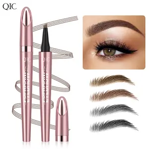Micro-Fork Tip Brow Pen - Smudge-Proof Microblading Effect Realistic Hair Strokes for Daily Touch-Ups, Perfect for Office Quick Fixes & Commute Makeup