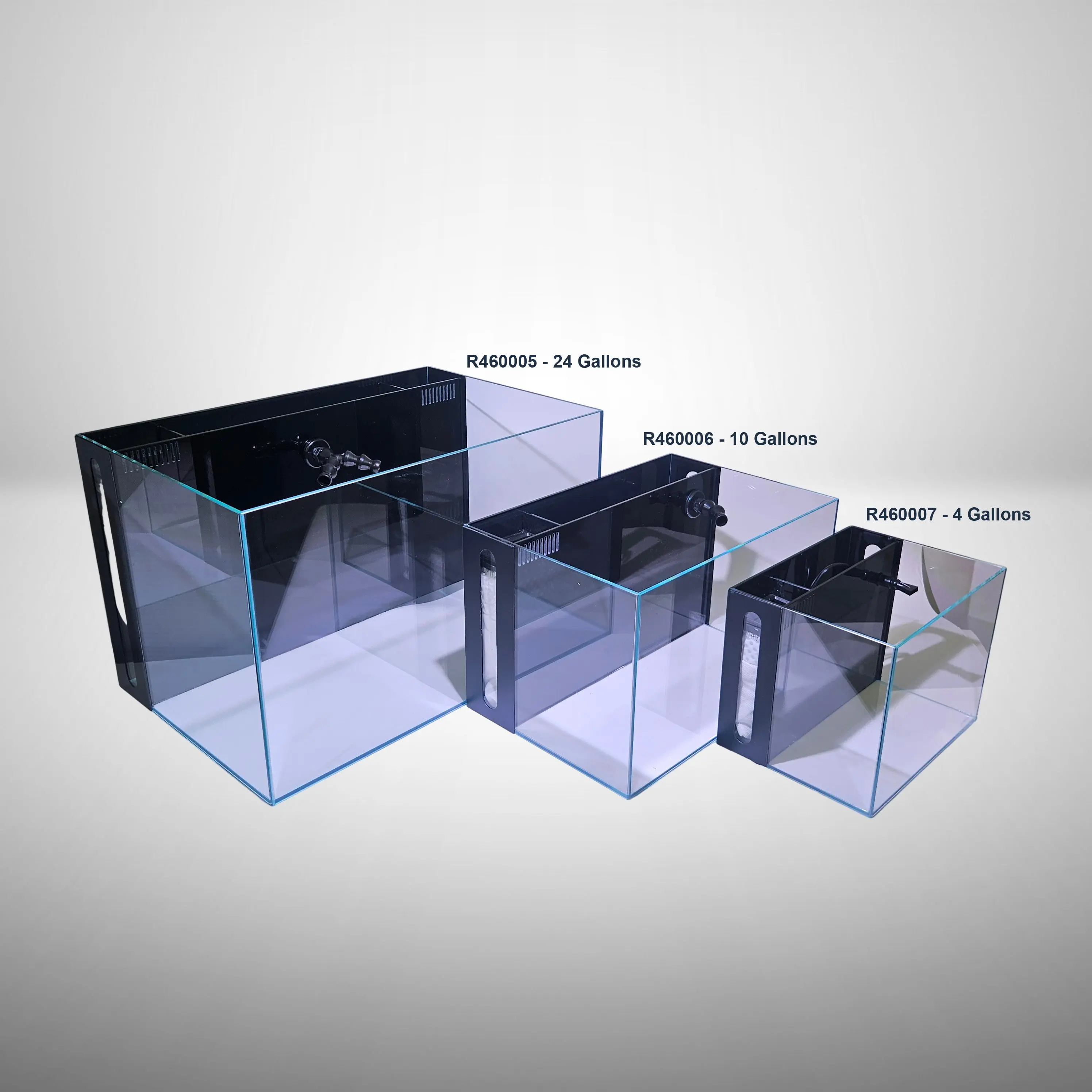 CRYSTAL 45 Degree Low Iron Ultra Clear Aquarium with Built in Back Filter