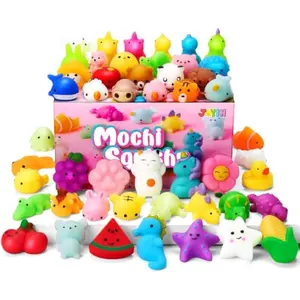 Easter Mochi Squishy Toys Set, Random 25 Pack Mini Squishy Mochi, Party Favors for Kids, Kawaii Stress Relief Toys, Basket Stuffers, Goodie Bags Fillers, Birthday Gifts, Classroom Prizes