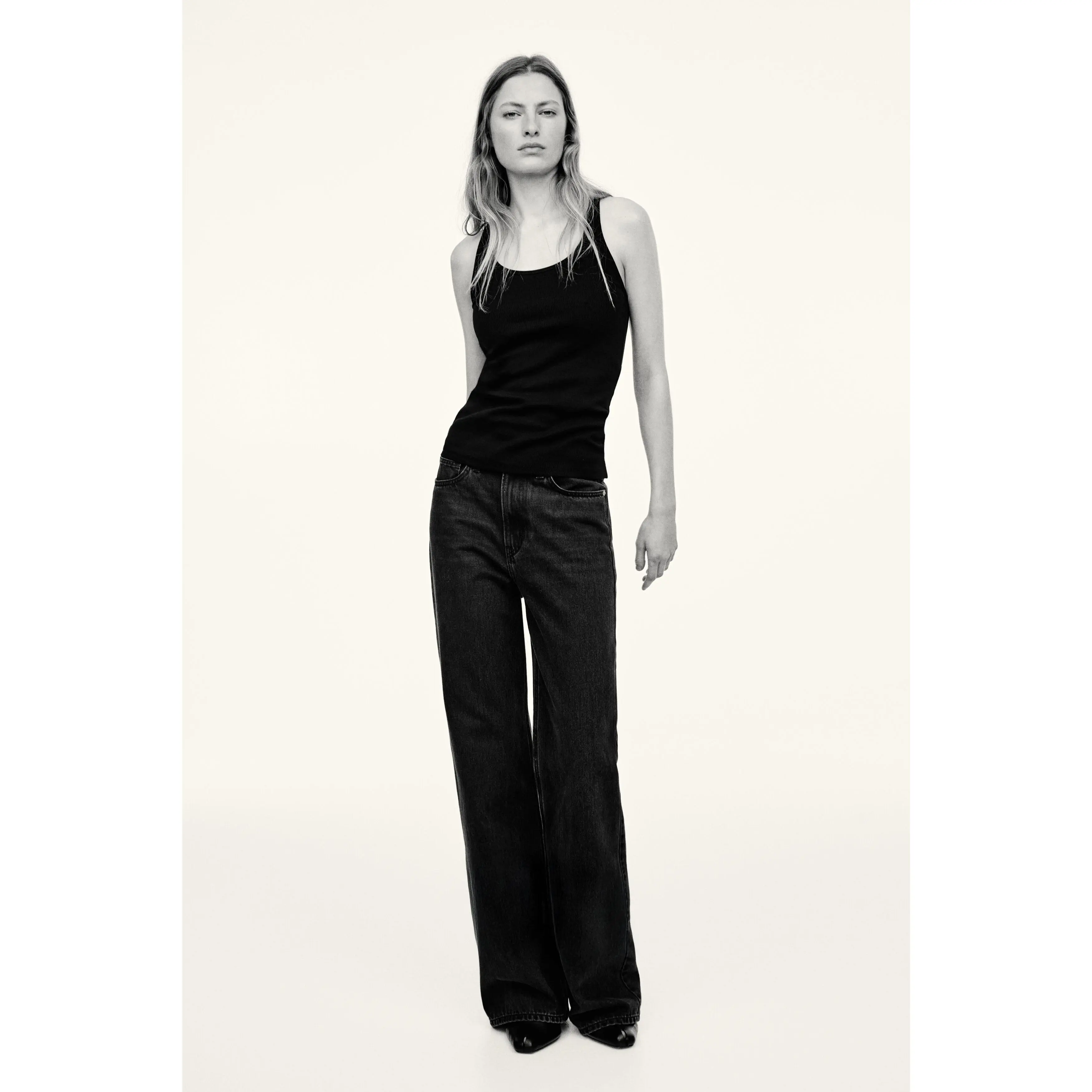 H&M Wide High Waist Jeans