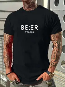 Men's Printed T-Shirt – Soft Cotton Short-Sleeve T-Shirt, Casual Style