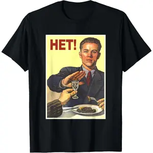 100% Cotton No to Alcohol Soviet Union USSR T-shirt Russia Vintage Tee T-Shirt