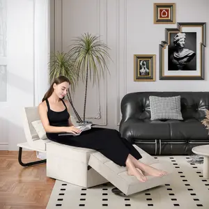 【TikTokShopfalldealsforyou】FlexiSpot Convertible Sleeper Chair Sofa Bed, 75 inches, with 5-Level Adjustable Backrest, Folding Ottoman Bed Sofa for Living Room, Apartment, Office - Grey