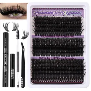 Self-Adhesive DIY Lash Kit manga  lashes  clusters Soft Glue Reusable Lash Clusters curl  lash