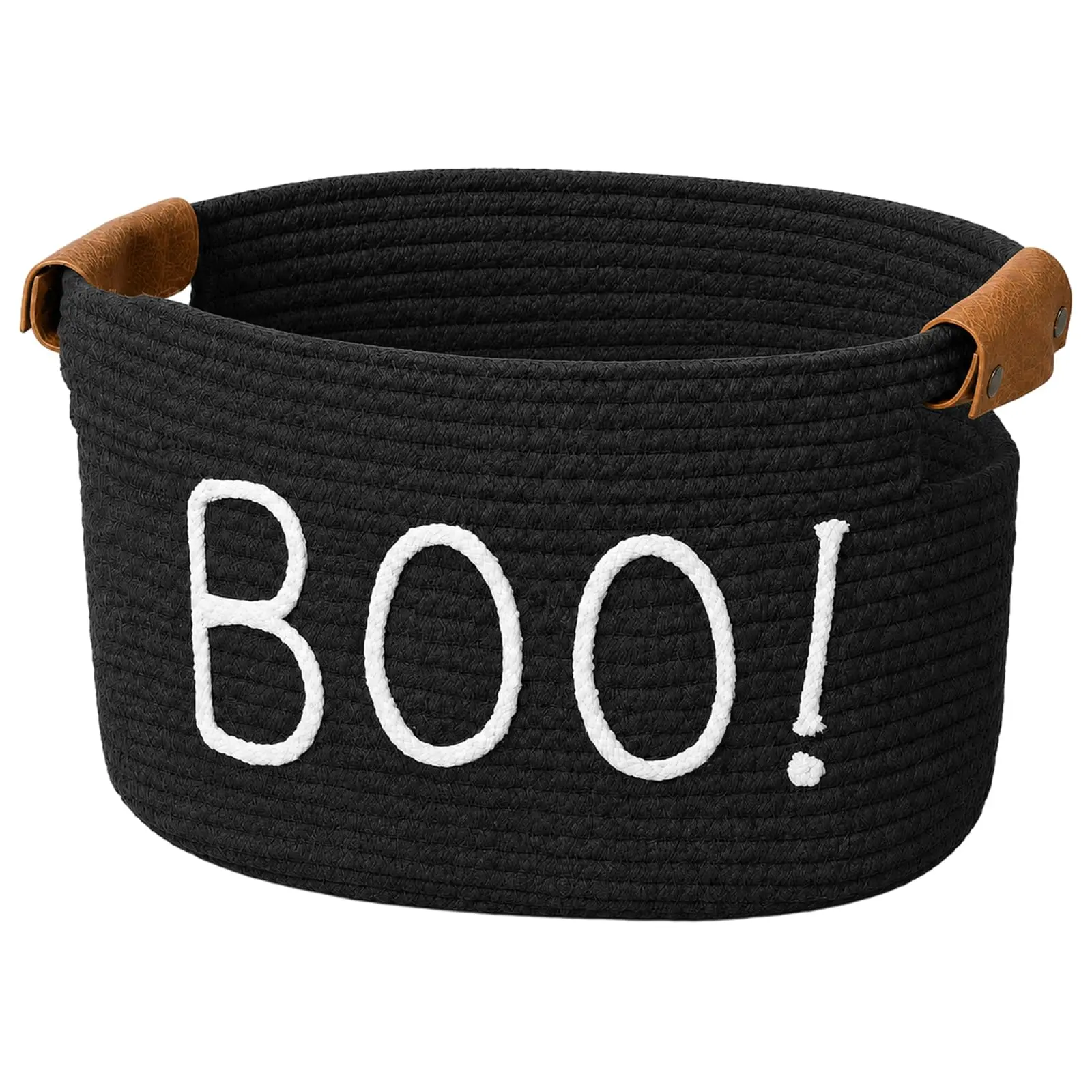 Gejoy Halloween Boo Basket Spooky Gift Boo Basket Set with Gift Bag Card Woven Cotton Rope Basket, Trick or Treat DIY Gift Organizer for Halloween Party Favors, Spooky Halloween Gift Basket for Family Friends Girlfriends Boyfriends Bestie Teens