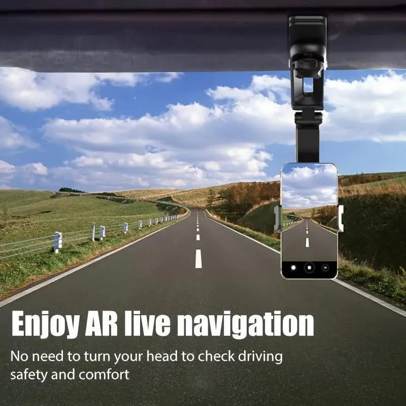 New 1080° Multi-function Sun Visor Universal 360 Degree Rotating Phone Holder Suitable for Any Scene Car Holder - Rotatable and Retractable