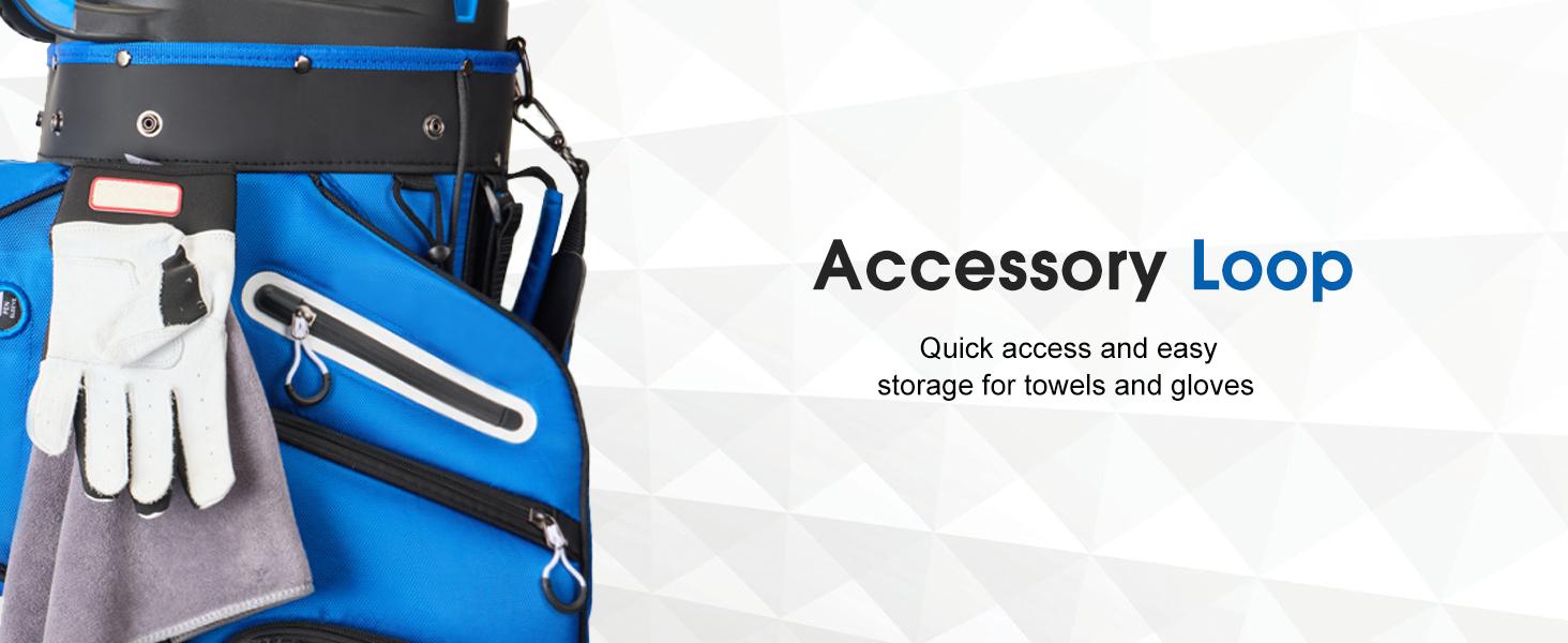 UNIHIMAL 14-Way Golf Cart Bag, Premium Full Length Golf Bag for Men with Magnetic Leather Pocket, Handles and Rain Cover