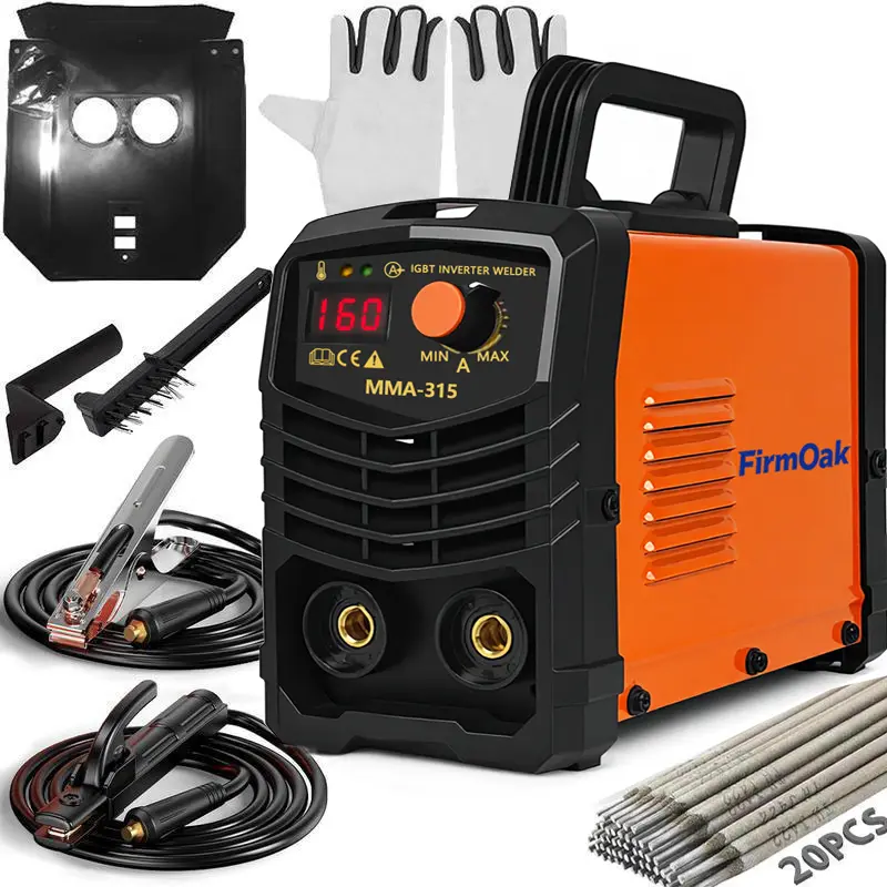 FirmOak 110V Mini Stick Welder Kit - Portable Handheld Welding Machine with IGBT Inverter, Digital Display, Hot Start, Arc Force, Anti-Stick, Tools for Home DIY, DIY Enthusiasts, Gifts for Him, Mens Gifts, Home Use