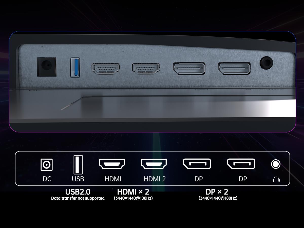 KTC 34" 2K WQHD 180Hz 3440X1440P Curved Gaming Ultrawide Monitor, 1500R PC Monitor, HDR10, FreeSync & G-Sync, HDMI, DisplayPort, VESA, Tilt Swivel Height Pivot Adjustment, H34S18S KTC 34" 2K WQHD 180Hz 3440X1440P Curved Gaming Ultrawide Monitor, 1500R PC Monitor, HDR10, FreeSync & G-Sync, HDMI, DisplayPort, VESA, Tilt Swivel Height Pivot Adjustment, H34S18S