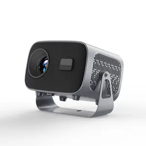 A10 Portable Projector | Supports/Decodes 4K, Local 1080P Resolution, 200 Lumens Brightness, Android 11, Dual-Band WiFi 5/2.4GHz, 180° Rotation, Remote Control, Suitable for Home Theater and Gaming Wall Projection