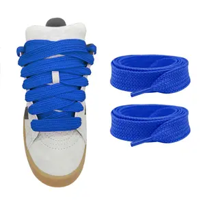 UamGlsob 5/8"(15mm) Wide Thick Shoe Laces for Sneakers Fat Athletic Shoelaces Replacement Laces for Shoes (Blue 63"/160cm)