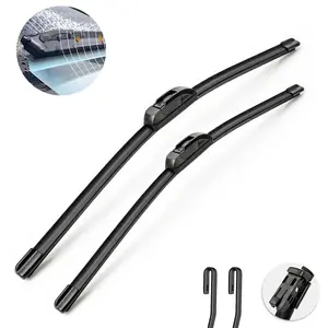 DUFIKKI Universal Windshield Wiper Blades Replacement for Most Cars, All-Season OEM Quality Wipers, Silent Streak-Free Cleaning, Durable Rubber Auto Wiper Blades with Hook & Top Lock Connector, Easy Installation Car Accessories